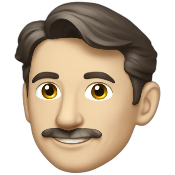 Nikolai Tesla in a Tesla emoji