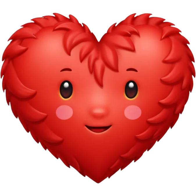 Yumshoq momiq qizil yurak emoji