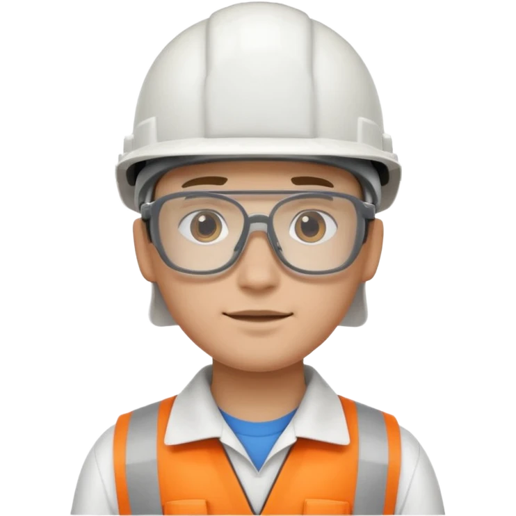 Ingeniero casco blanco emoji