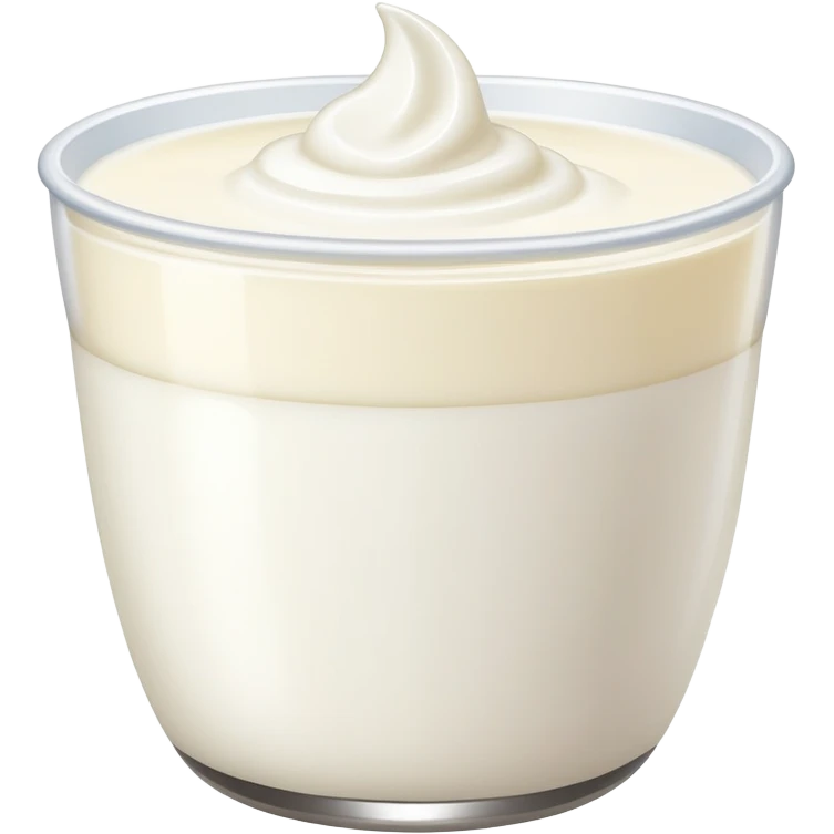 A cup of plain white yogurt emoji