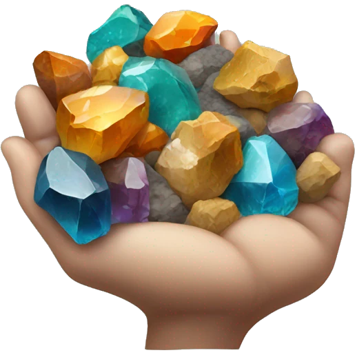 A handful of minerals emoji