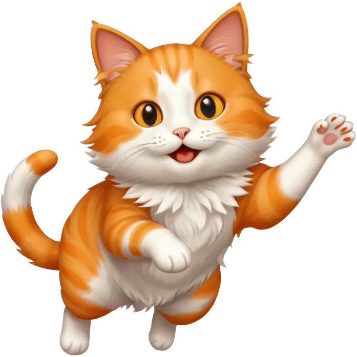 Кот прыгает  emoji