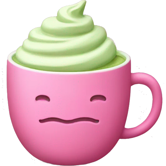 pink matcha cup emoji