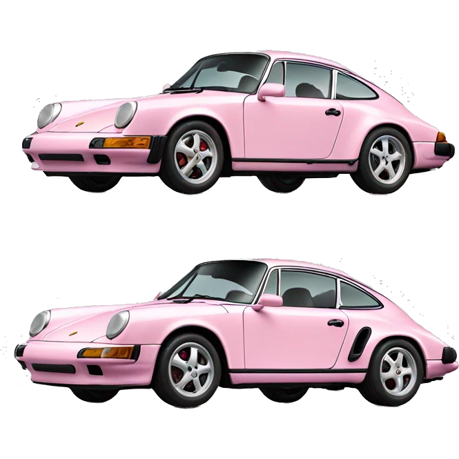 Light pink Porsche 911 emoji