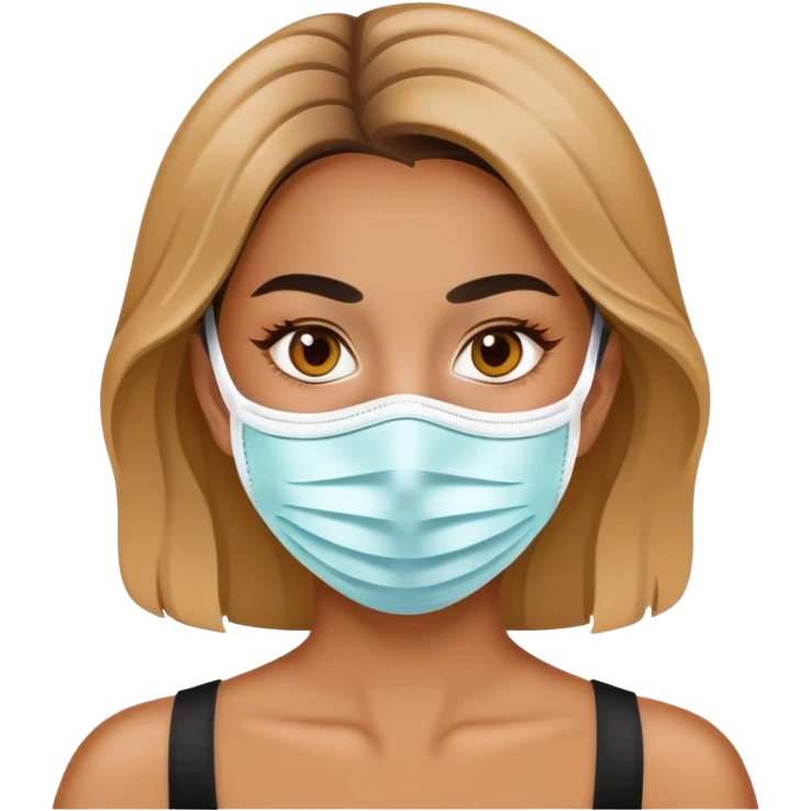 Mujer con mascarilla  emoji