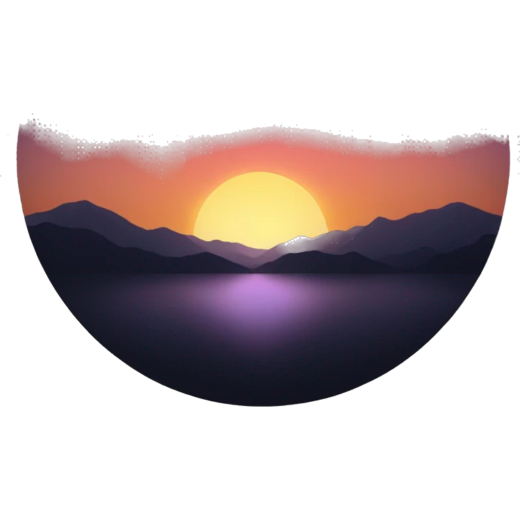 Sunset in dark emoji