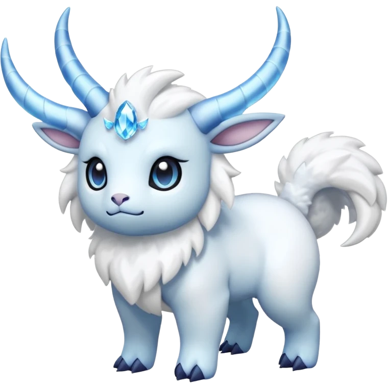 Shiny Absol-Aurorus-Wooloo-Fakémon-hybrid-creature (full body)  emoji