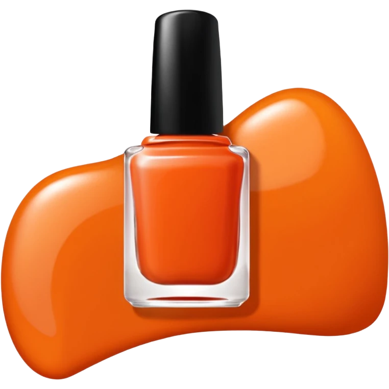 orange color nail polish emoji