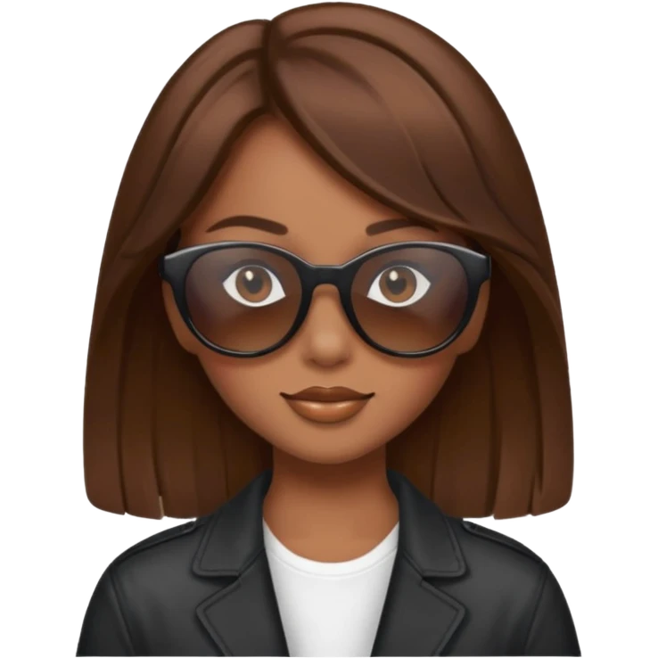 A bay girl wiht Brown Hair and a sunn Glases emoji