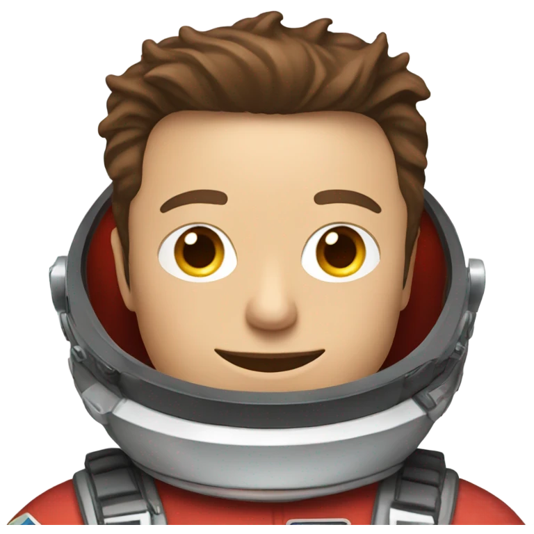 ELON Musk in a Red space suit emoji
