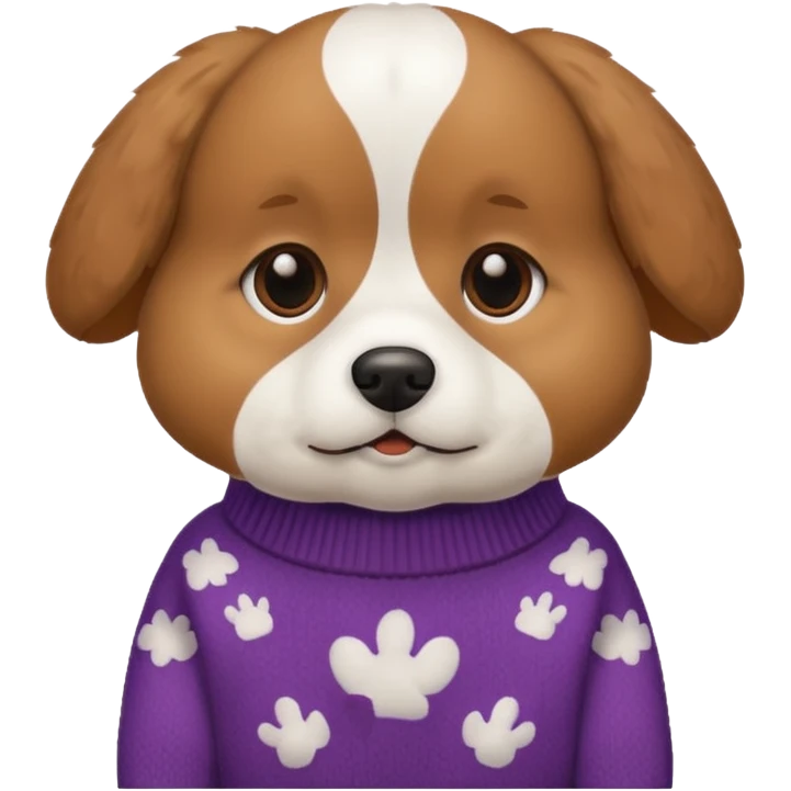 Dog with switer emoji