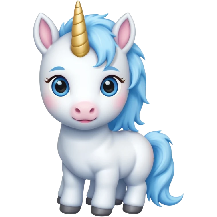 baby unicorn, chibi full body emoji