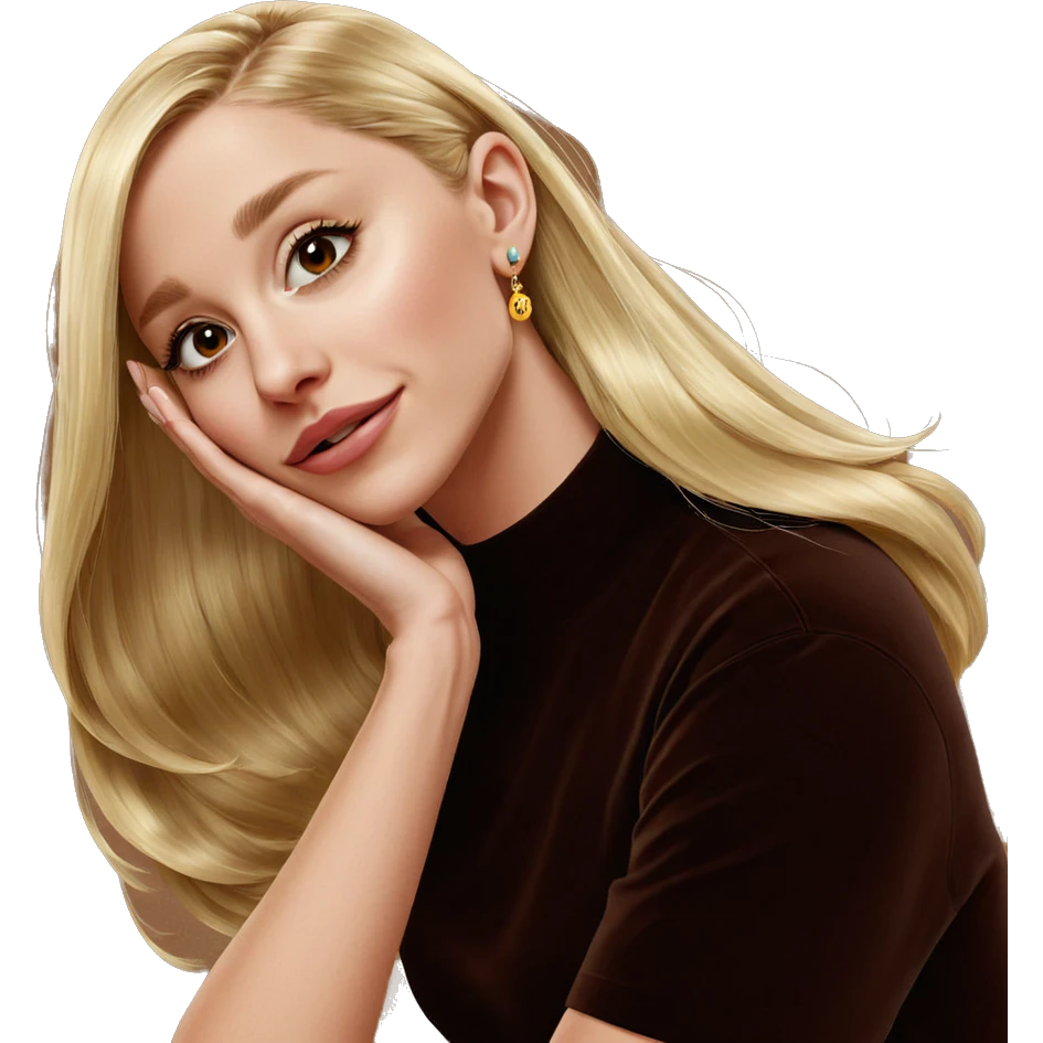 blonde girl with earrings emoji