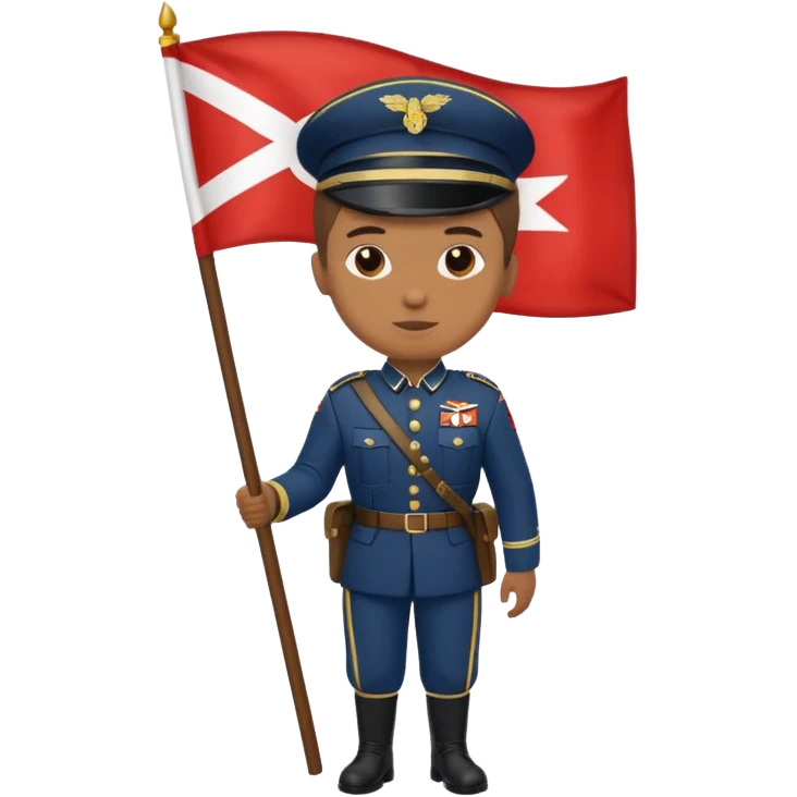 souldier caryying flag emoji