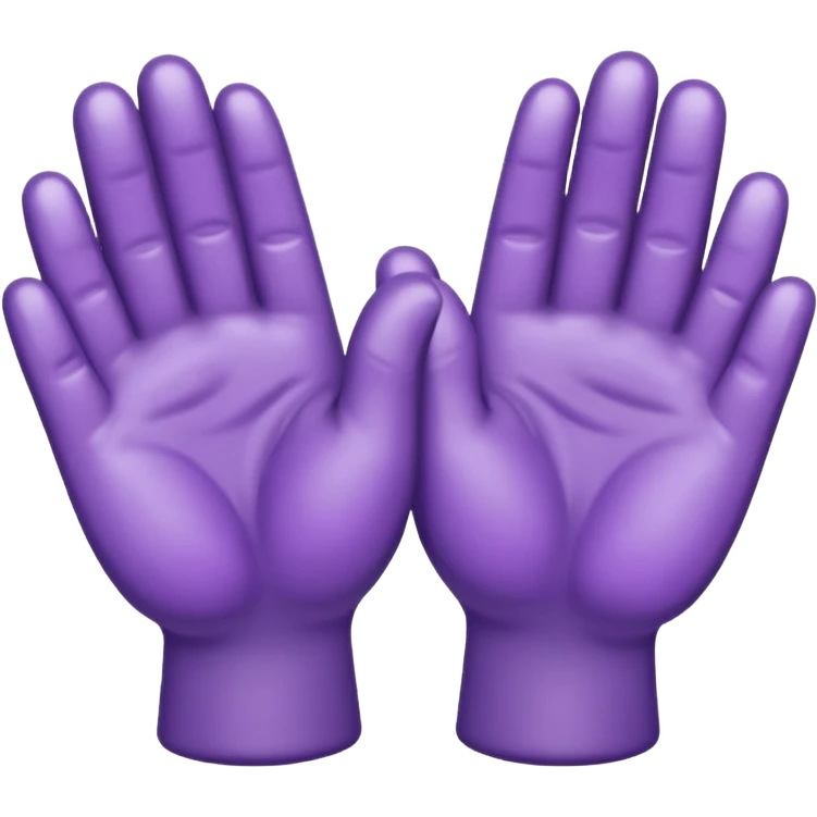 soapy purple hands praying emoji