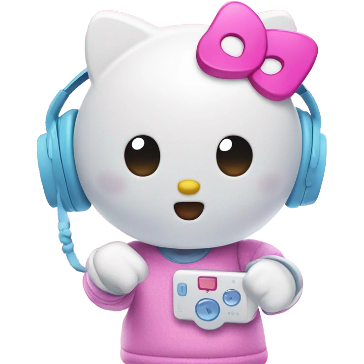 Hello kitty and TikTok  emoji