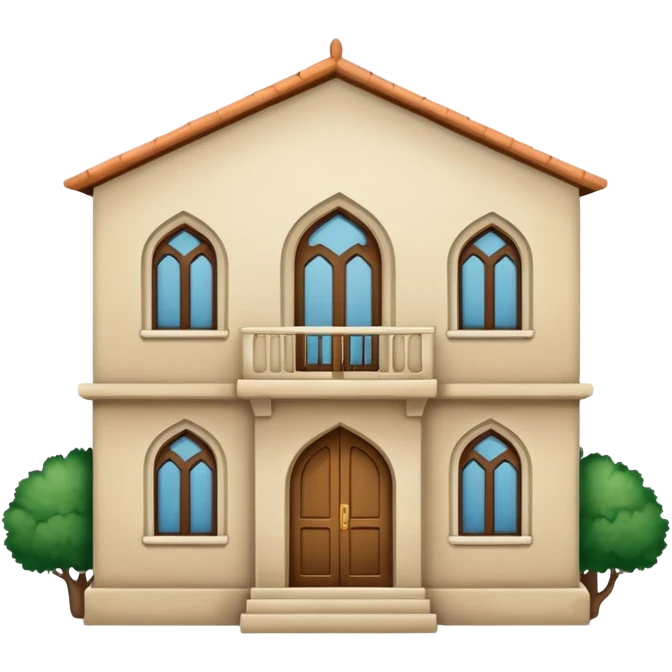 little city and small, ordinary, simple, home, Iranian-style, 1980  emoji