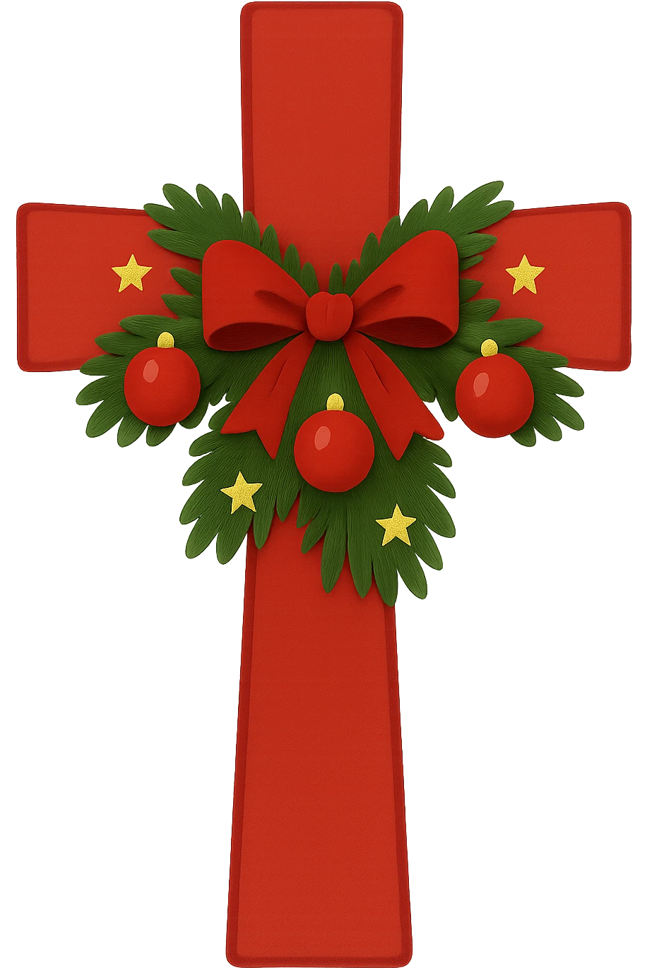 red christmas cross, remove background emoji