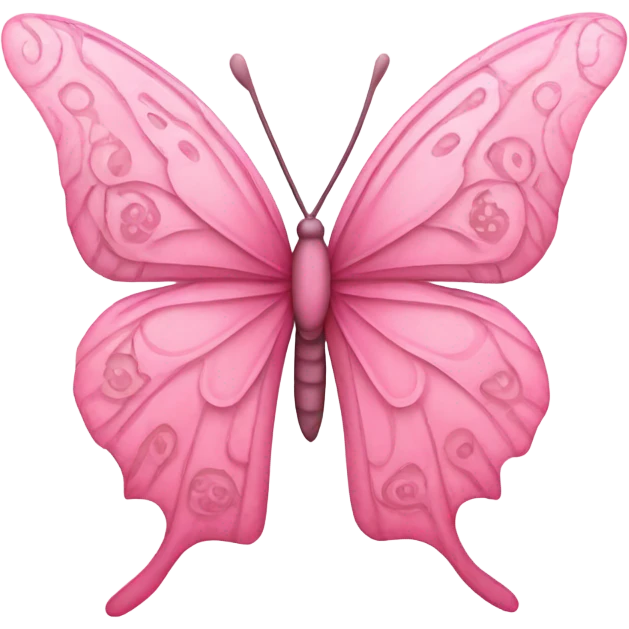 Pink butterfly emoji