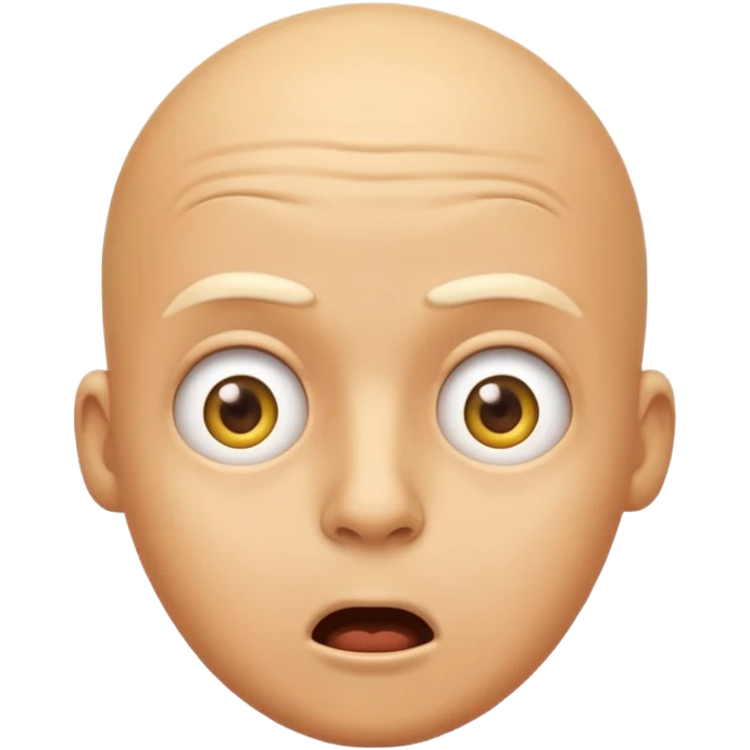 a classic yellow bald emoji, when he/she see bil, and suprised with cheapest prices emoji
