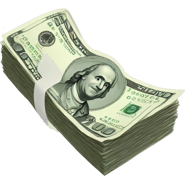 fajo de billetes  con alas emoji