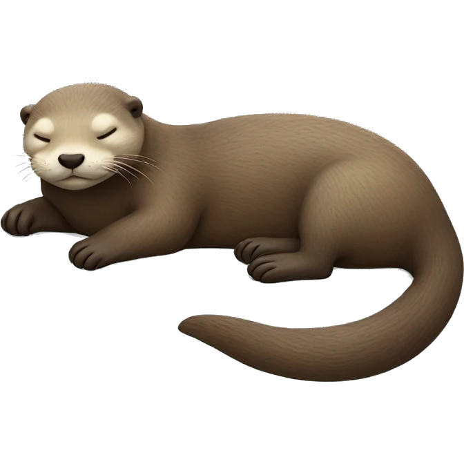 Two otter sleeping emoji