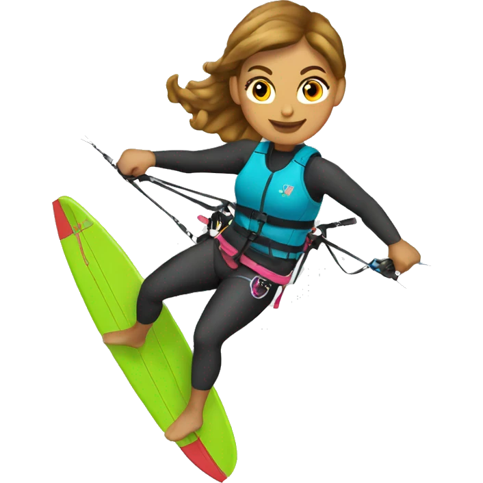 female kitesurfer emoji