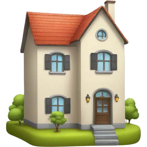  house with a traffic behind emoji