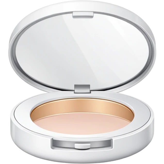 empty makeup compact icon, open to show it's finished emoji