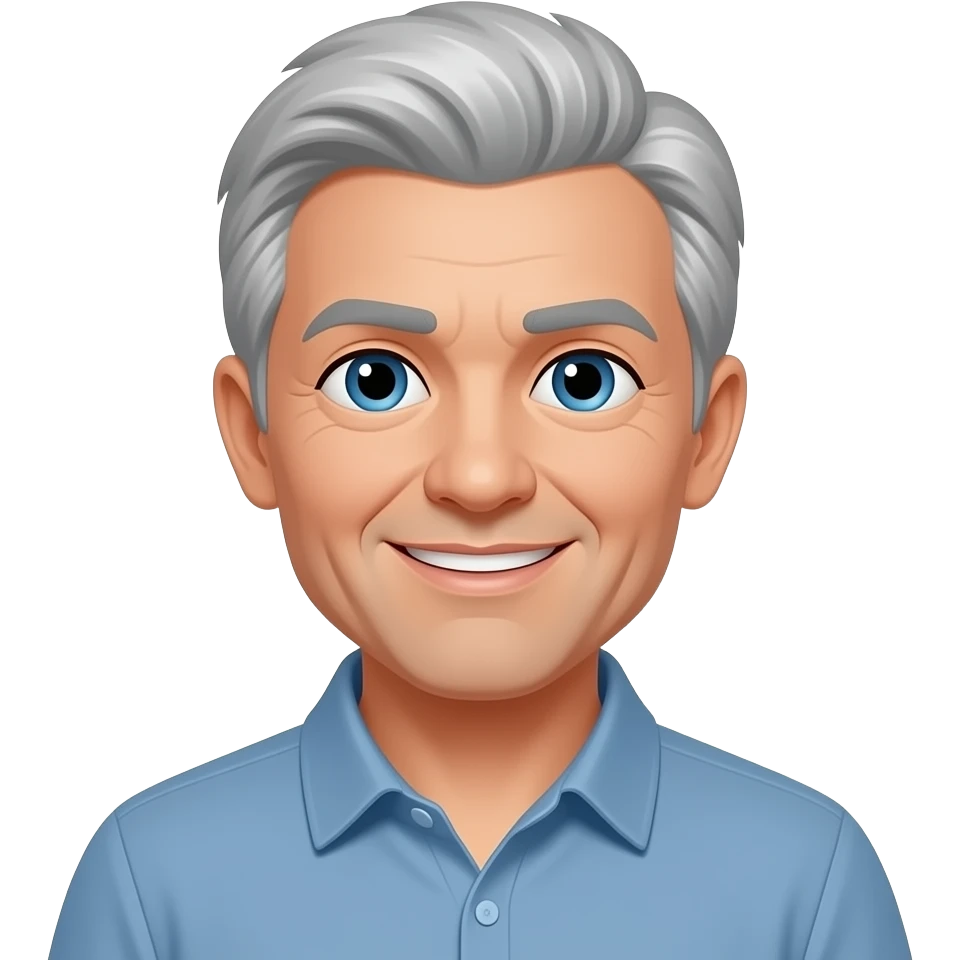 Very kind and loving with grey hair emoji