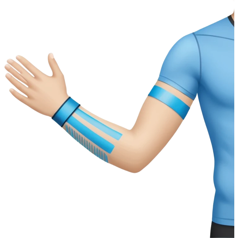 forearm with kinesio tape (physiotherapy)  emoji