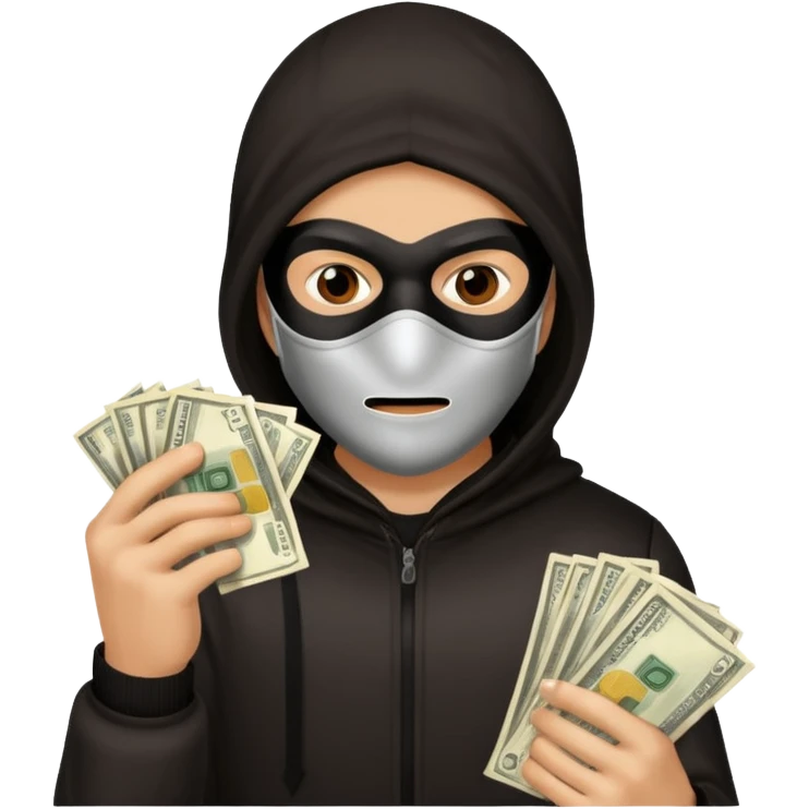Robber stealing money emoji
