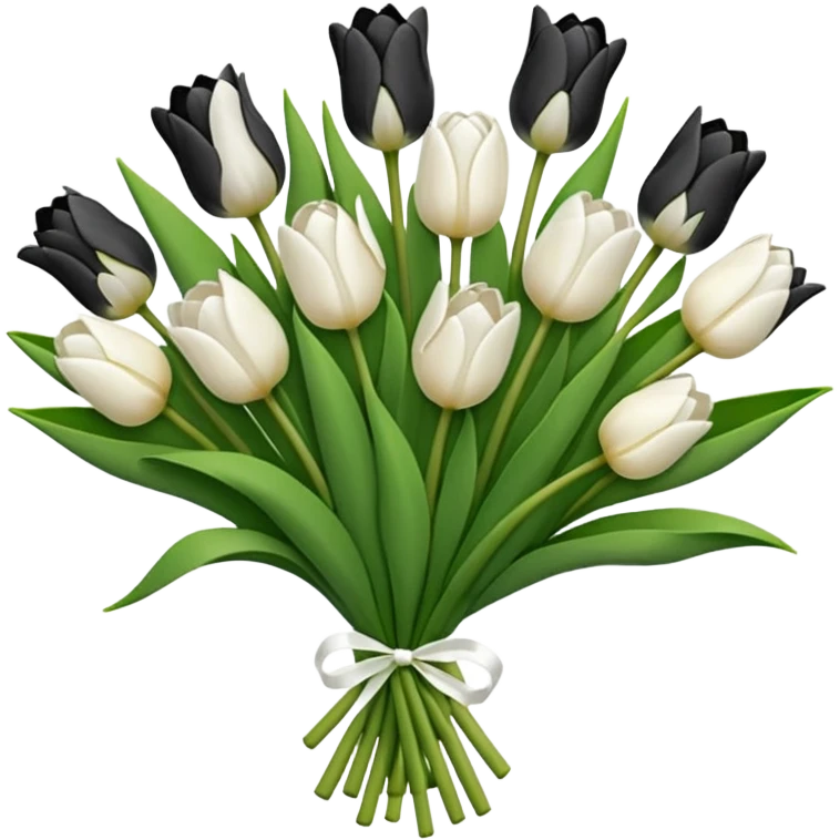 White tulip bouquet emoji