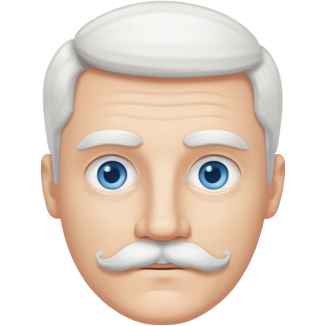 white man white mustache emoji