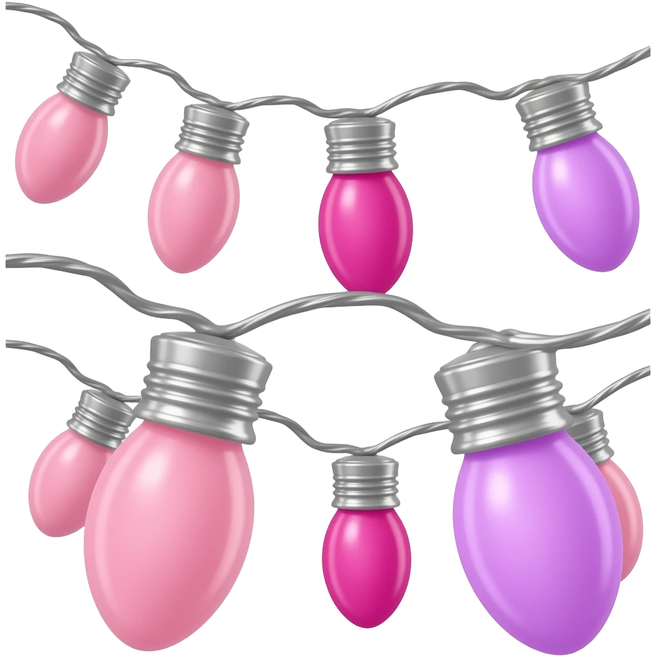 Fairy lights inspired by barbie colour pallete emoji