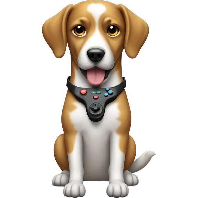 dog with a controller emoji