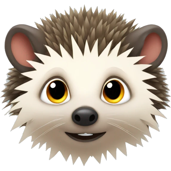 hedgehog with different colored ears emoji