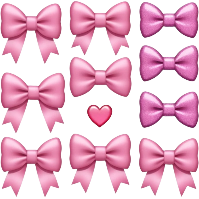 Cute coquette stickers bows, aesthetic girly stickers emoji