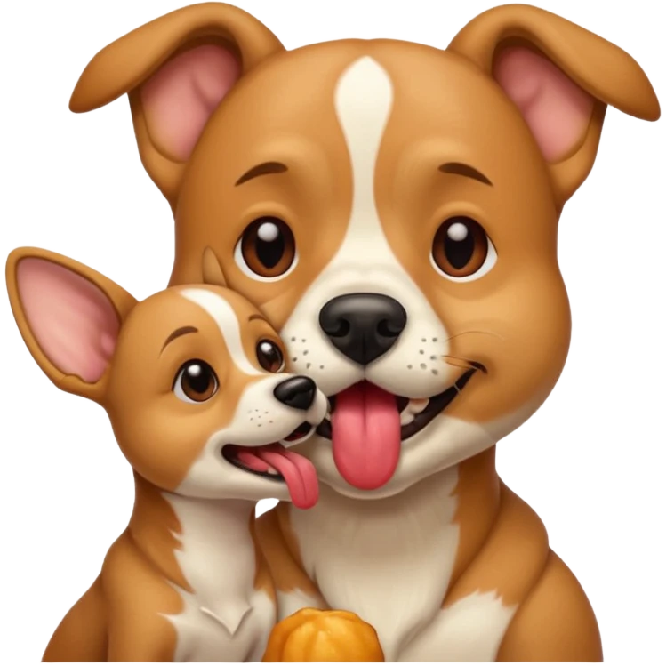 dog licking human  emoji