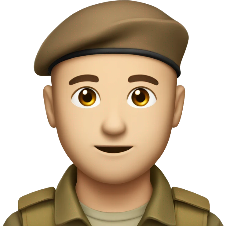 A brown military beret of the Israeli defense forces and make only the beret emoji
