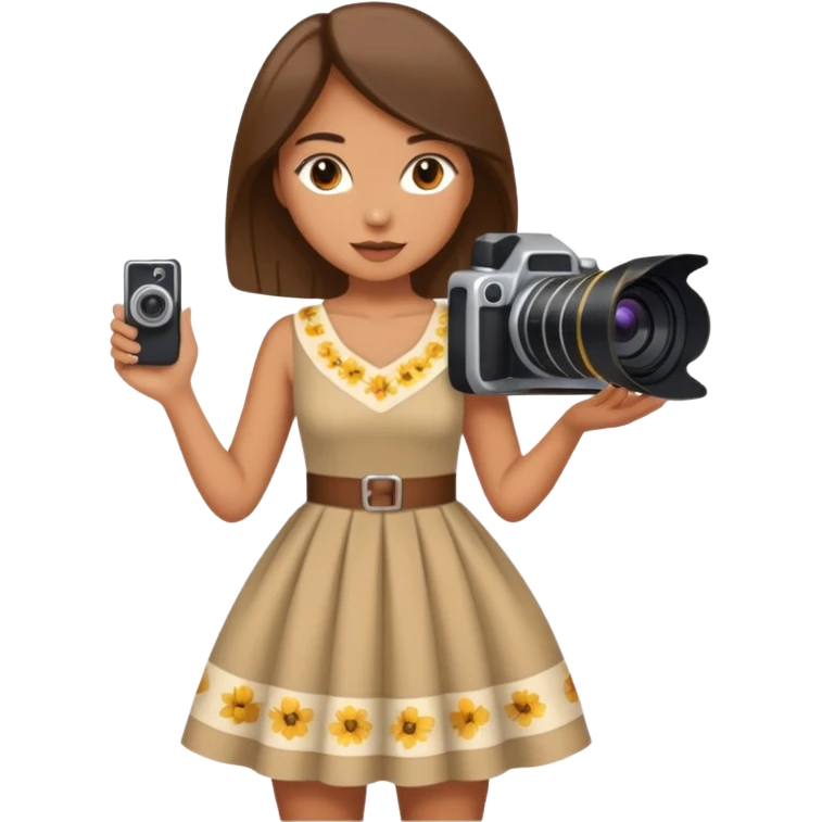 Women with Camera, different outfit emoji