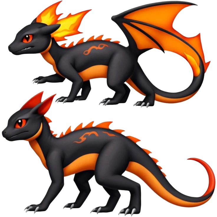 Salandit-Umbreon-Charmeleon-Fakémon-hybrid-creature (full body)  emoji