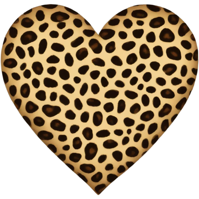 Leopard print heart emoji