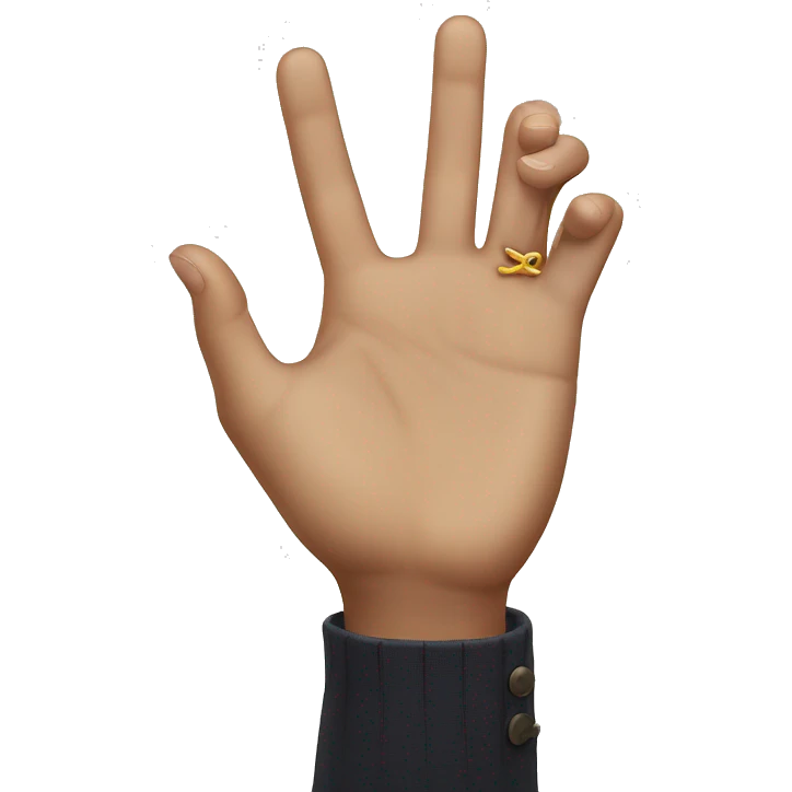 hand sign hide ring finger emoji