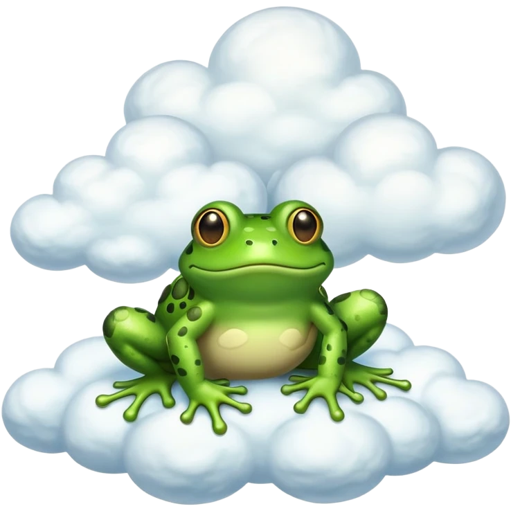 Frog on skies emoji