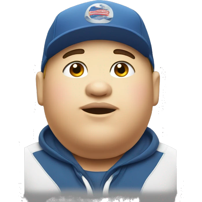 fat boy with a cap  emoji