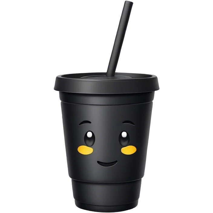 black plastic cup emoji