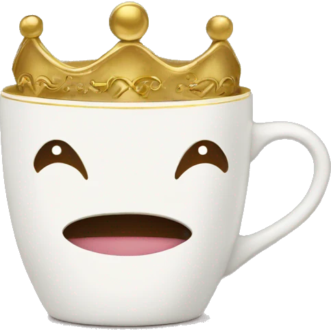 Princess Coffee Cup with gold Details emoji