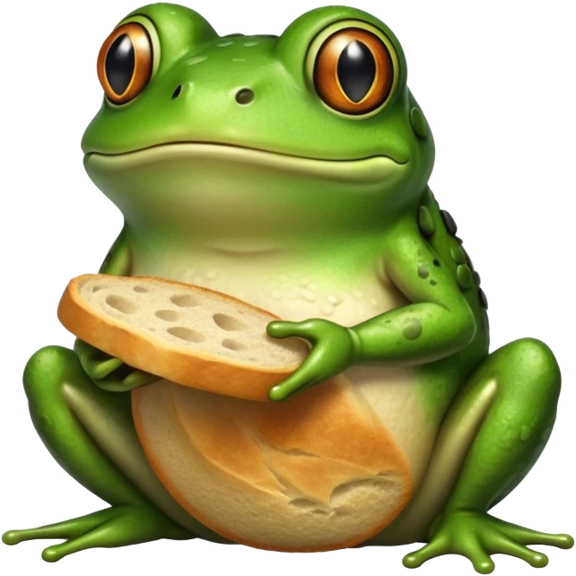 frog with bread  emoji