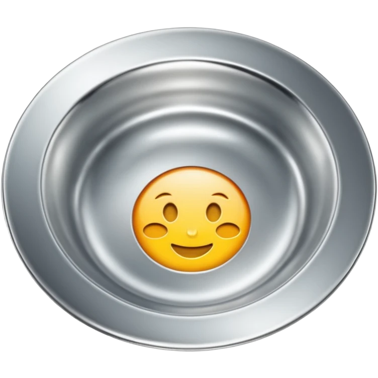 Silver dish w emoji